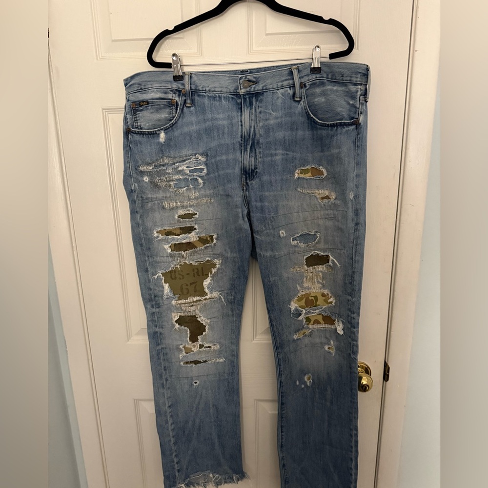 Ralph Lauren Light Blue Distressed Jeans